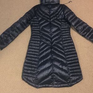 A blue gray down jacket